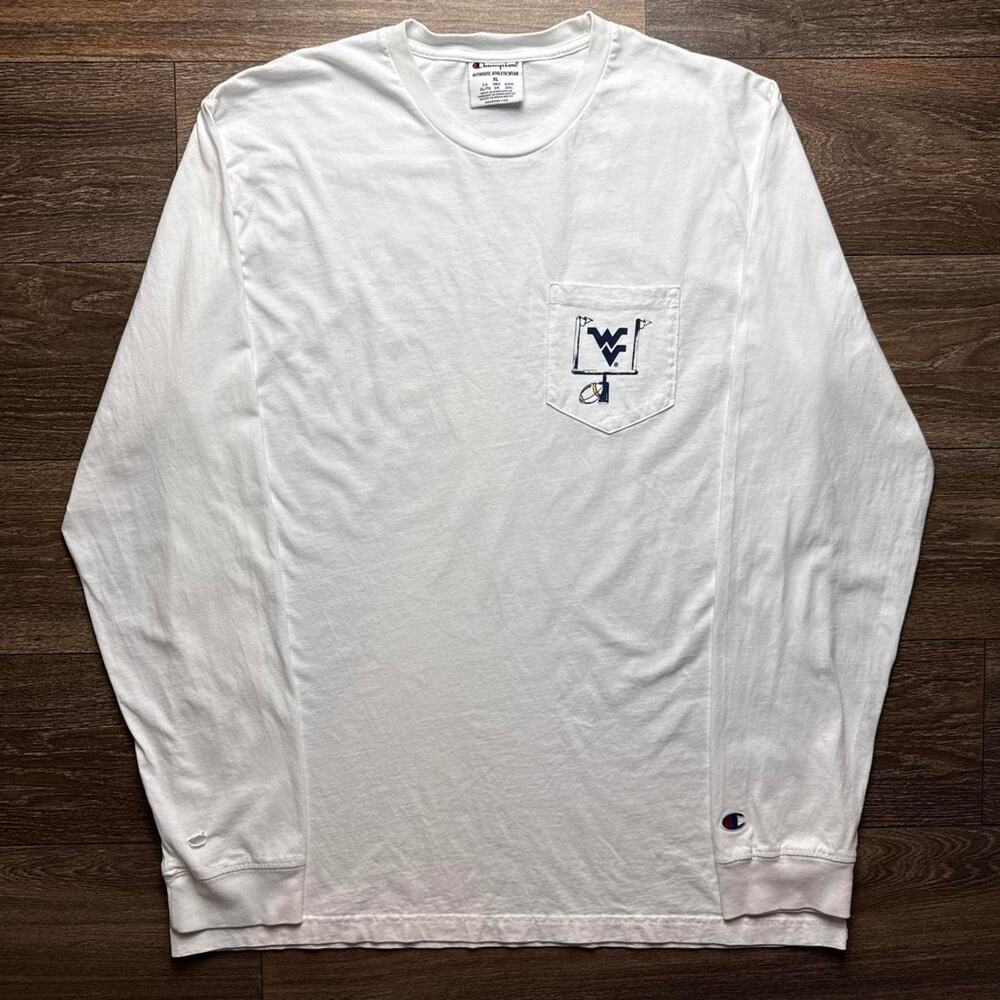 Champion West Virginia University White Long Sleeve Tee